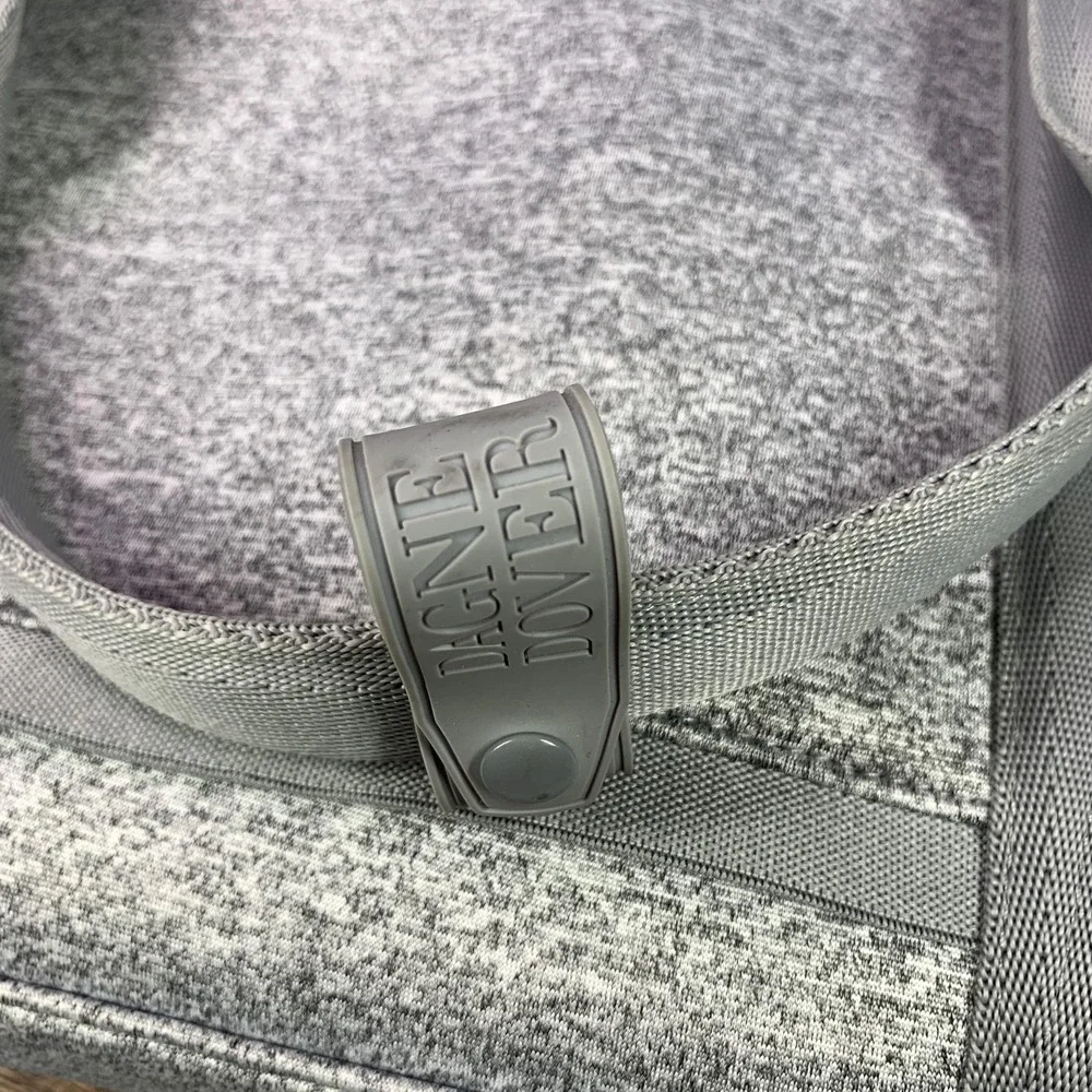 Dagne Dover Laptop Tote‎ Bag Womens Gray Neoprene Work Shoulder Crossbody Pocket
